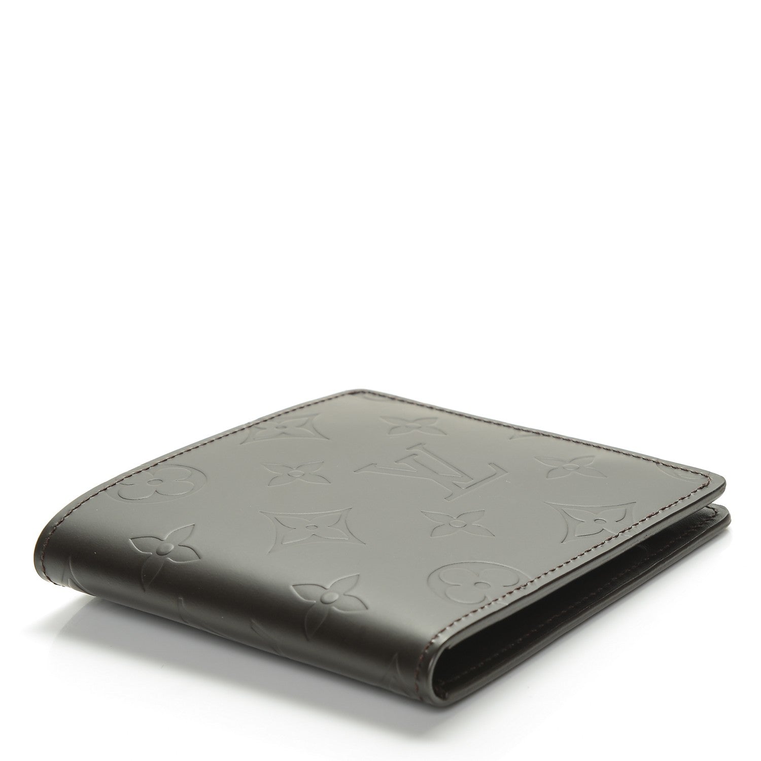 Louis Vuitton Monogram Glace Compact Wallet Cafe Brown 4 of 7