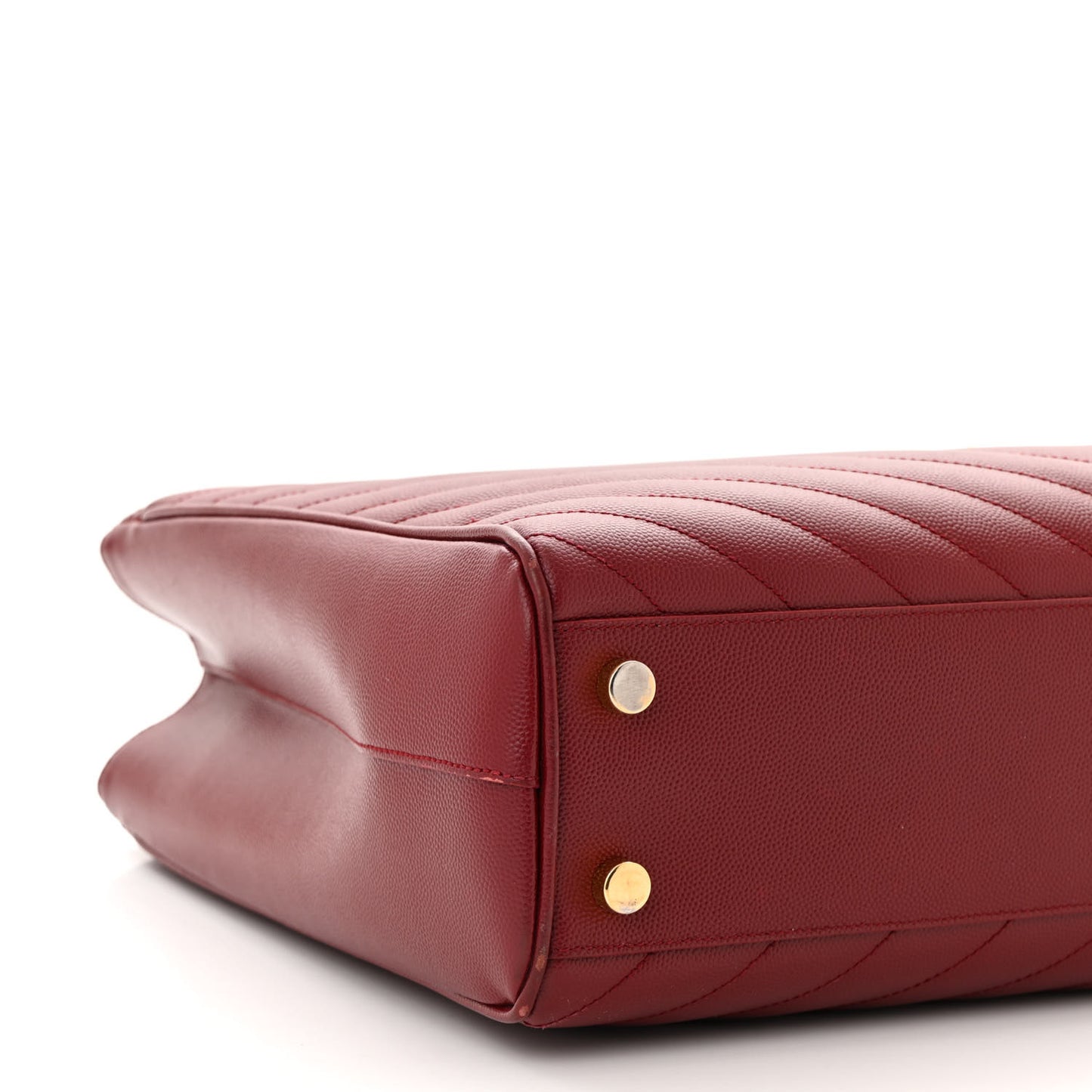 Grain De Poudre Matelasse Chevron Monogram Shopping Bag Oxblood