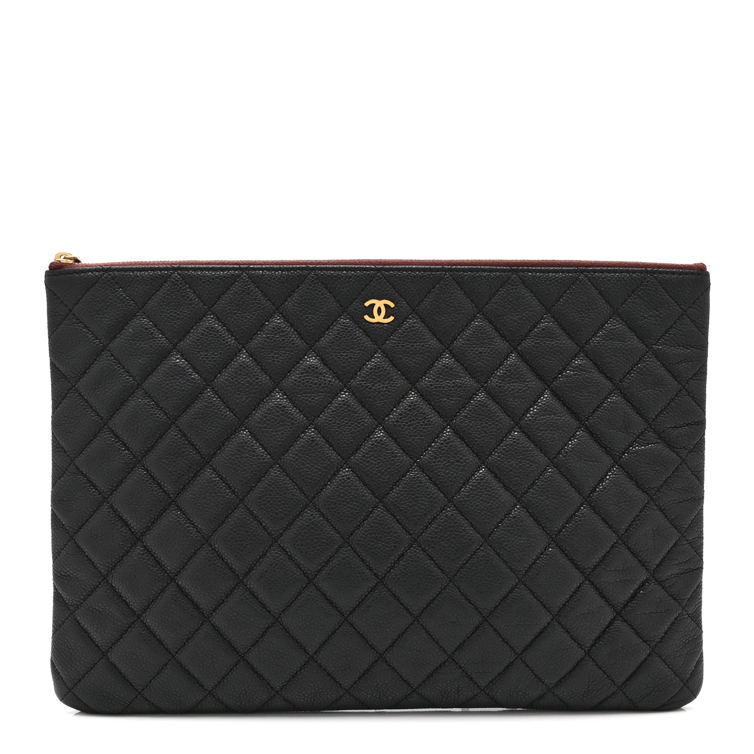 Chanel Caviar Quilted Large Cosmetic Case Black 1 of 10