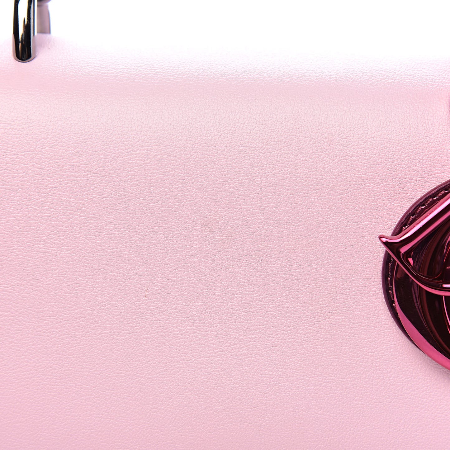 Metallic Patent Smooth Calfskin Small Be Dior Flap Pink Fuchsia