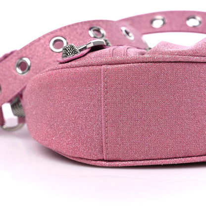 Balenciaga Sparkling Fabric Le Cagole Shoulder Bag XS Sweet Pink 8 of 9
