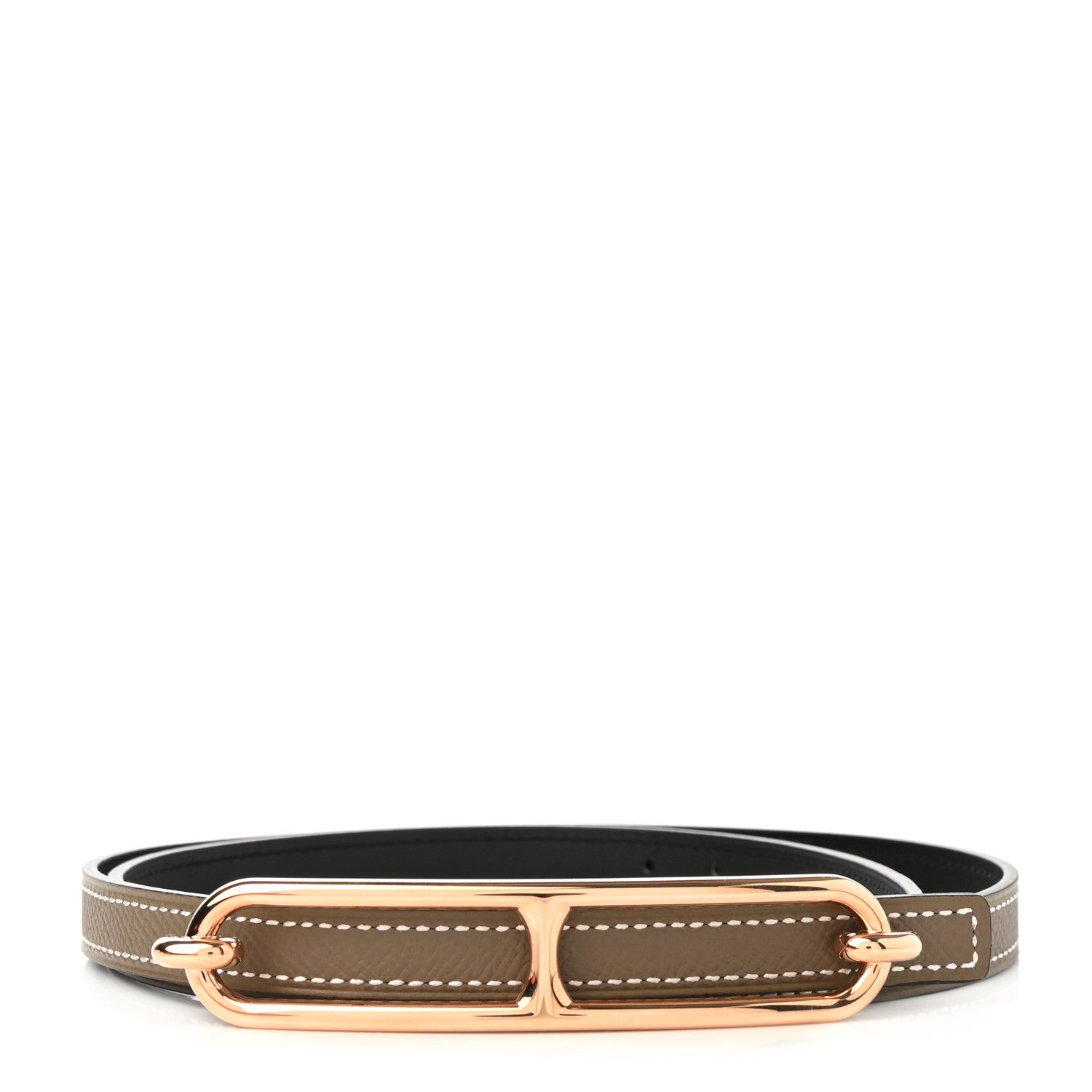 Hermes Swift Epsom 13mm Roulis Belt 75 Etoupe Black 1 of 6