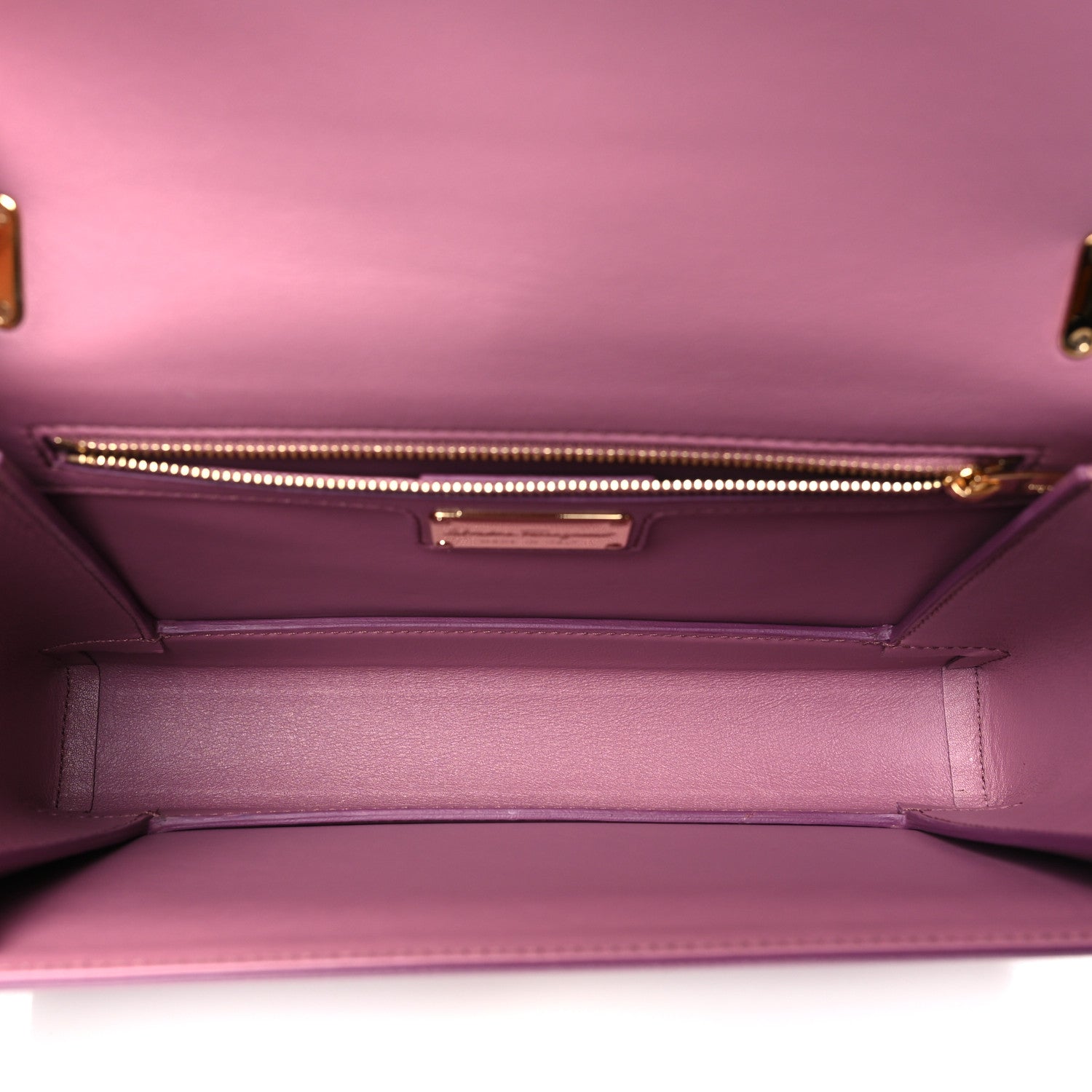 Salvatore Ferragamo Pebble Calfskin Ginny Vara Bow Shoulder Bag Mauve 5 of 11