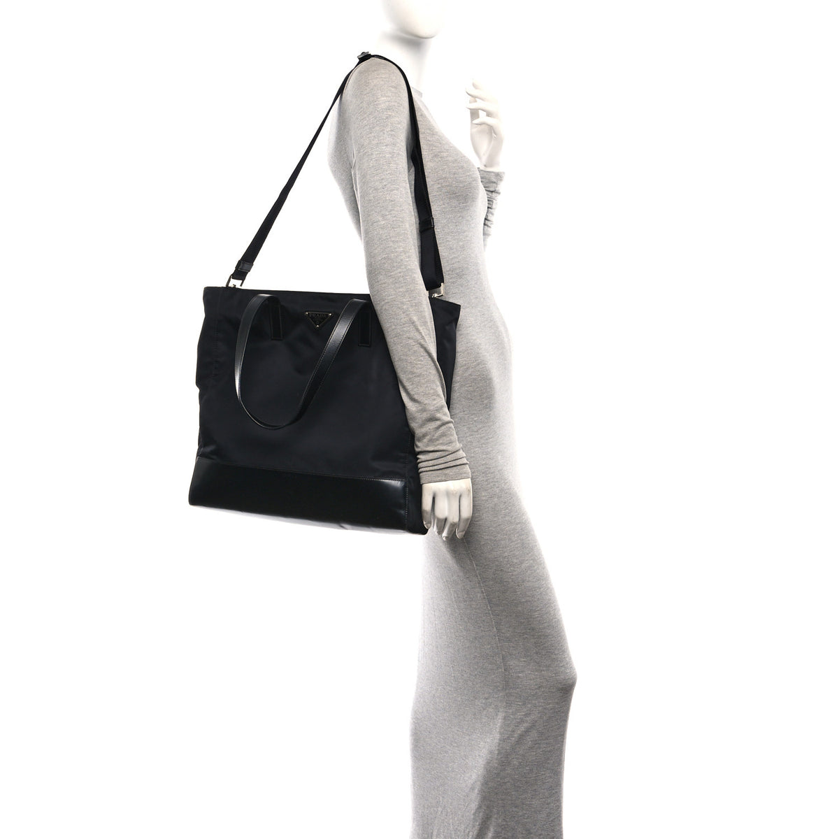 Re-Nylon Spazzolato Tote Black
