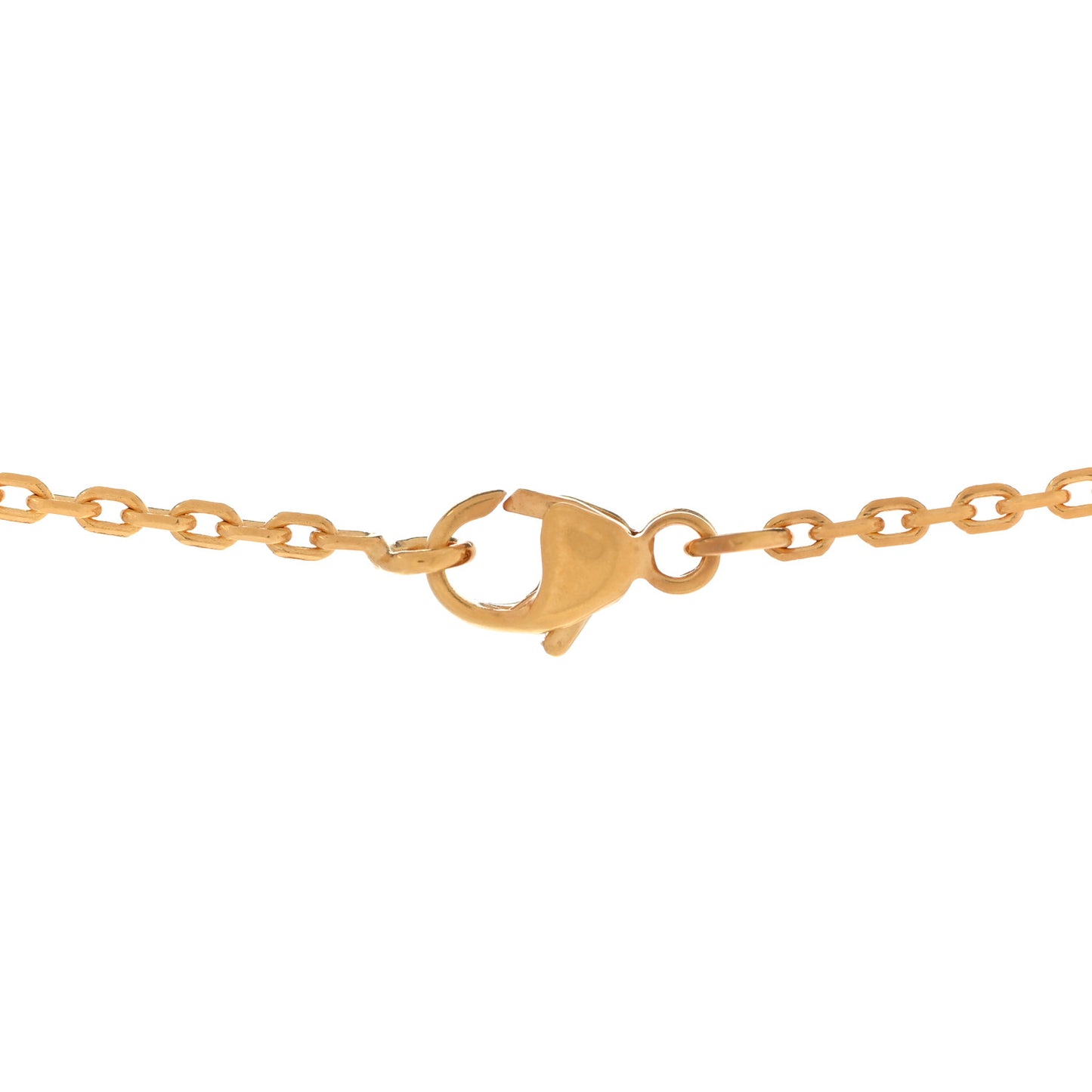 Lacquered Gold Mini Pop H Pendant Necklace Marron Glace