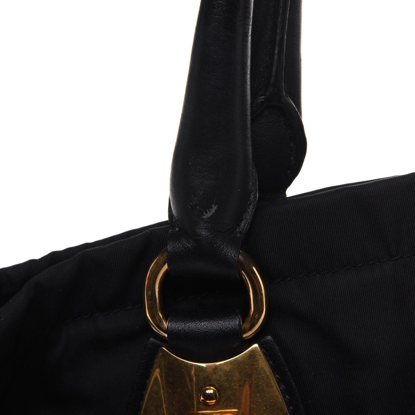 Tessuto Nylon Soft Calf Tote Black