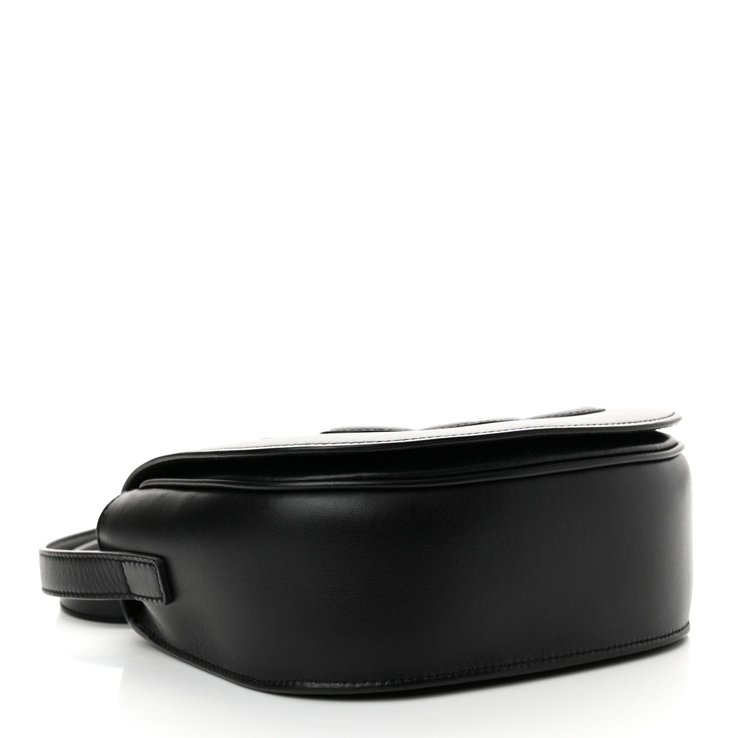Celine Smooth Calfskin Cuir Triomphe Folco Crossbody Bag Black 4 of 12
