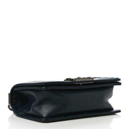 Chanel Caviar Quilted Small Boy Flap Navy 4 of 10