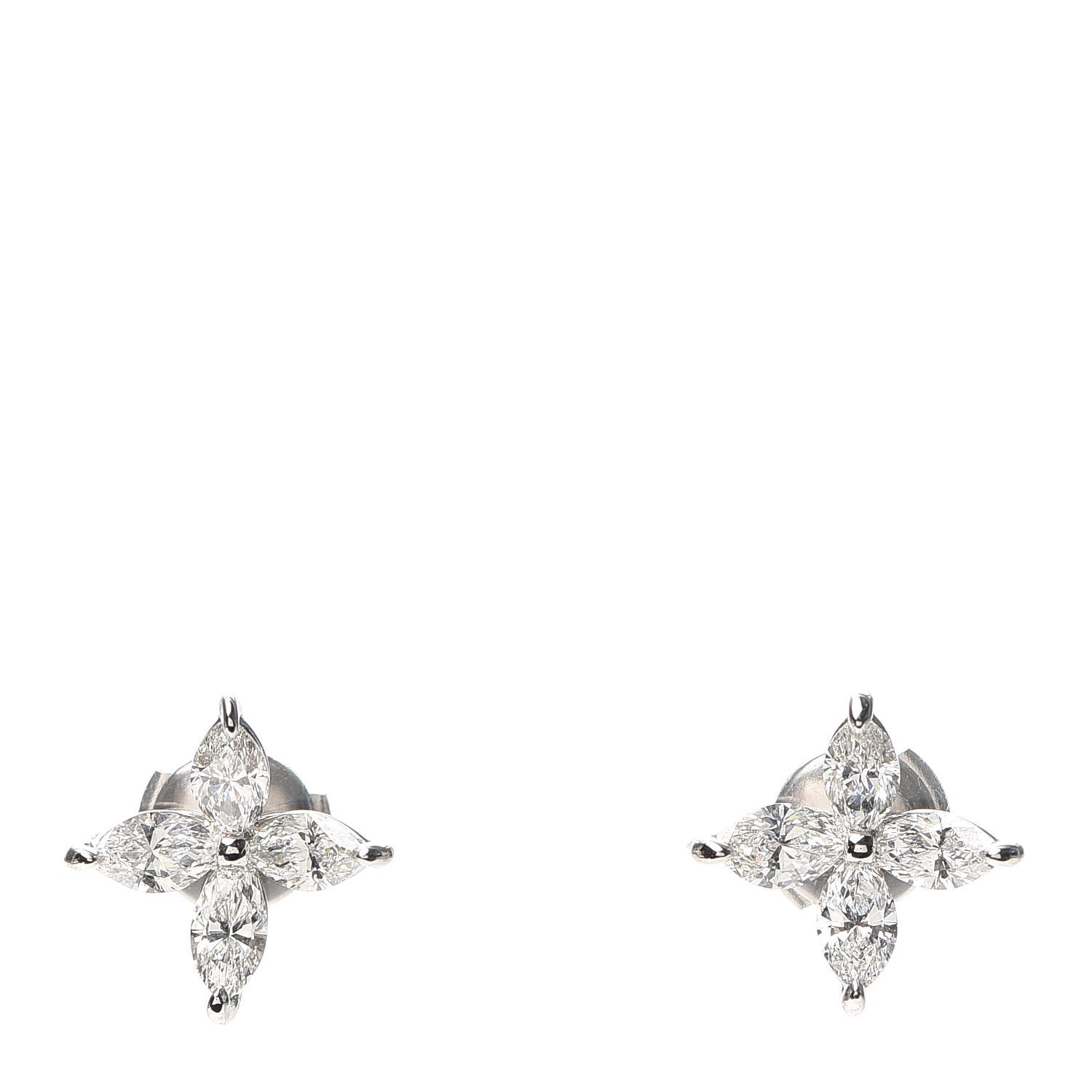 Tiffany Platinum Diamond Large Victoria Earrings 1 of 5