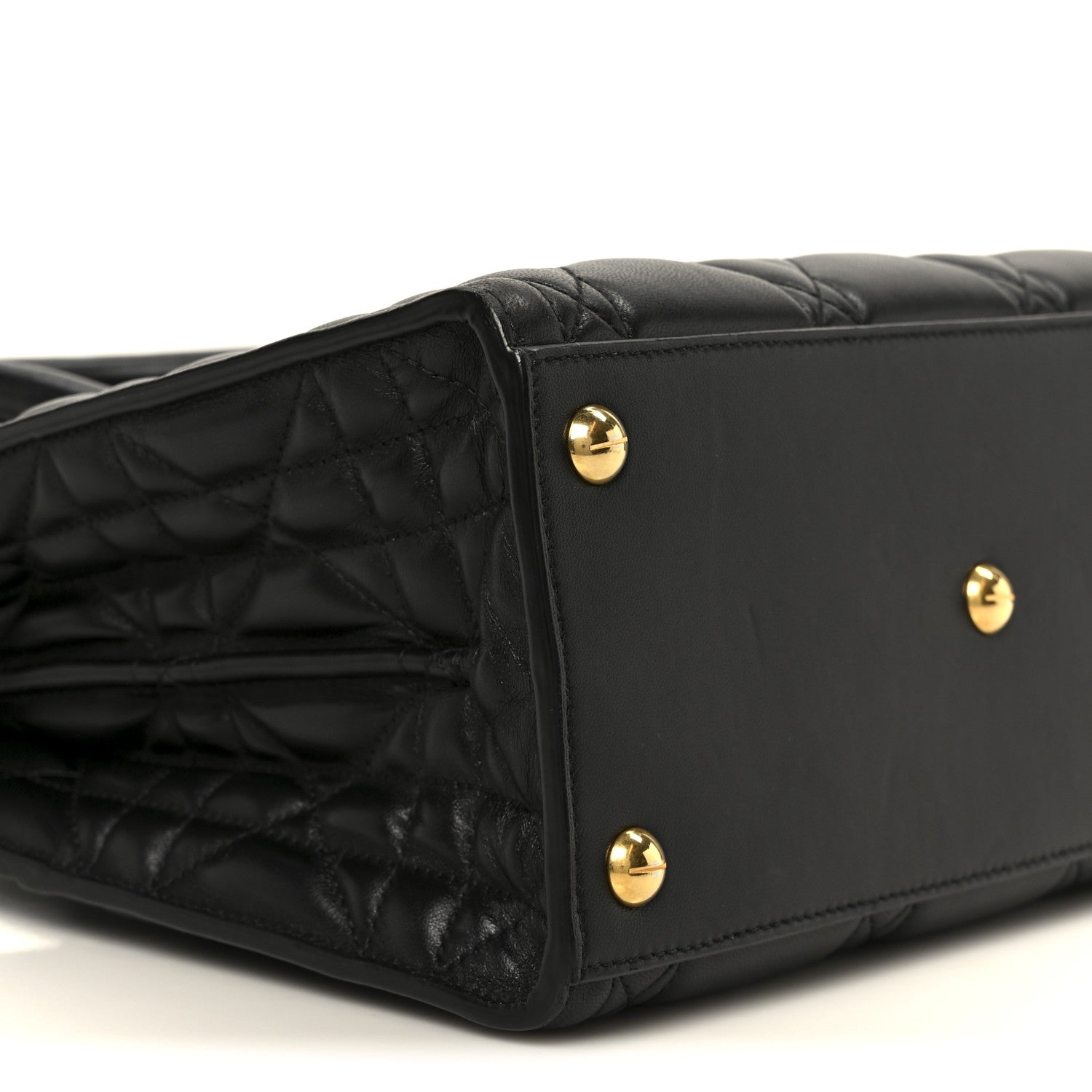 Christian Dior Calfskin Macrocannage Medium St. Honore Tote Black 9 of 10