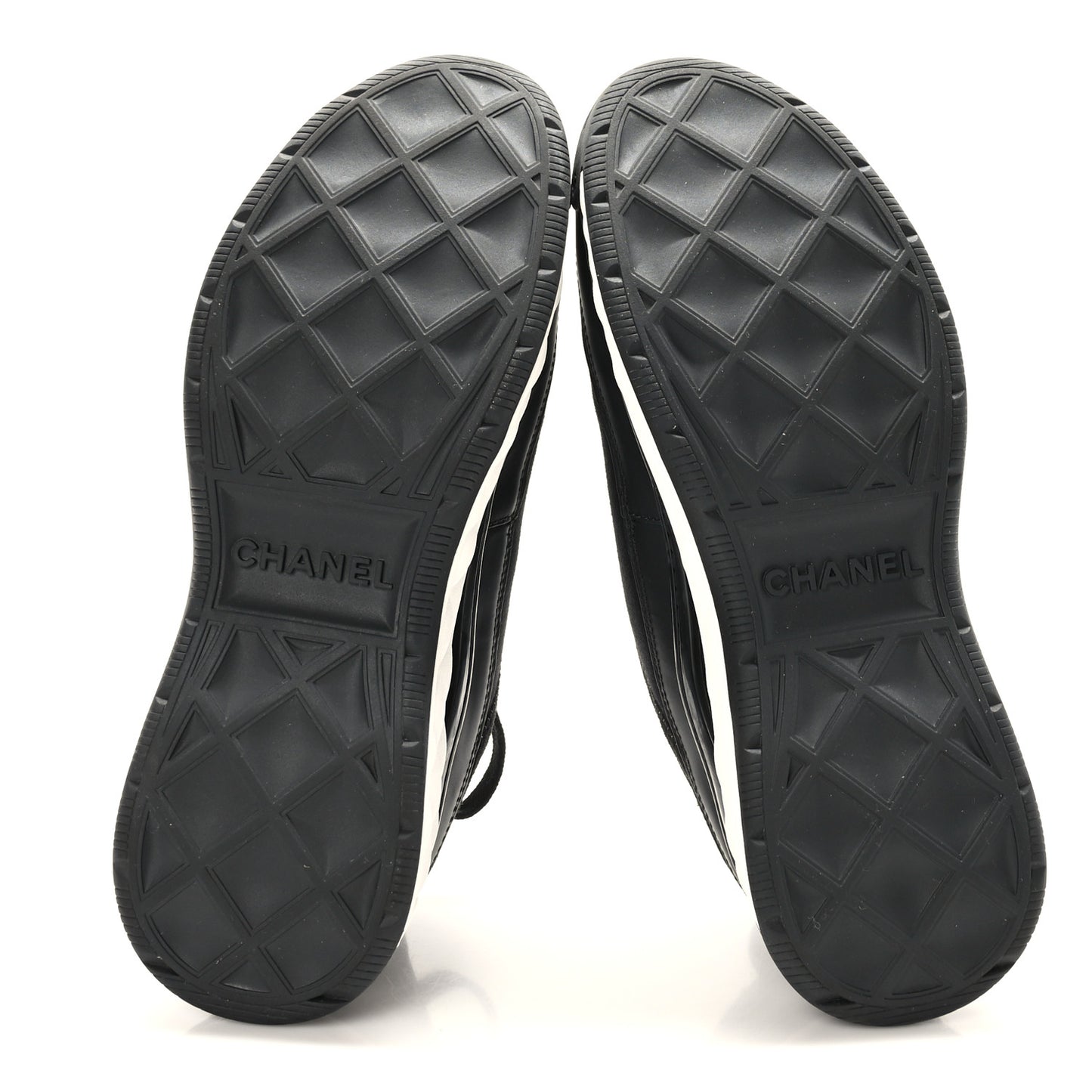 Velvet Calfskin Mixed Fibers CC Sneakers 40.5 Black