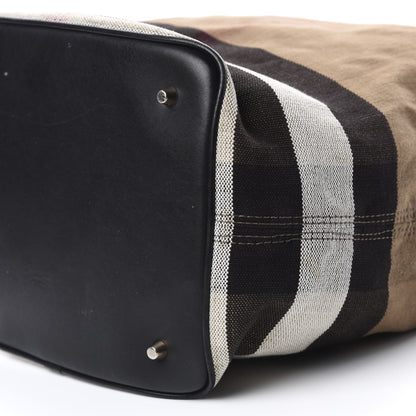 Burberry Canvas Mega Check Medium Ashby Hobo Black 8 of 12