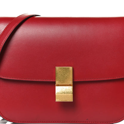 Celine Box Calfskin Medium Classic Box Flap Bag Red 11 of 11