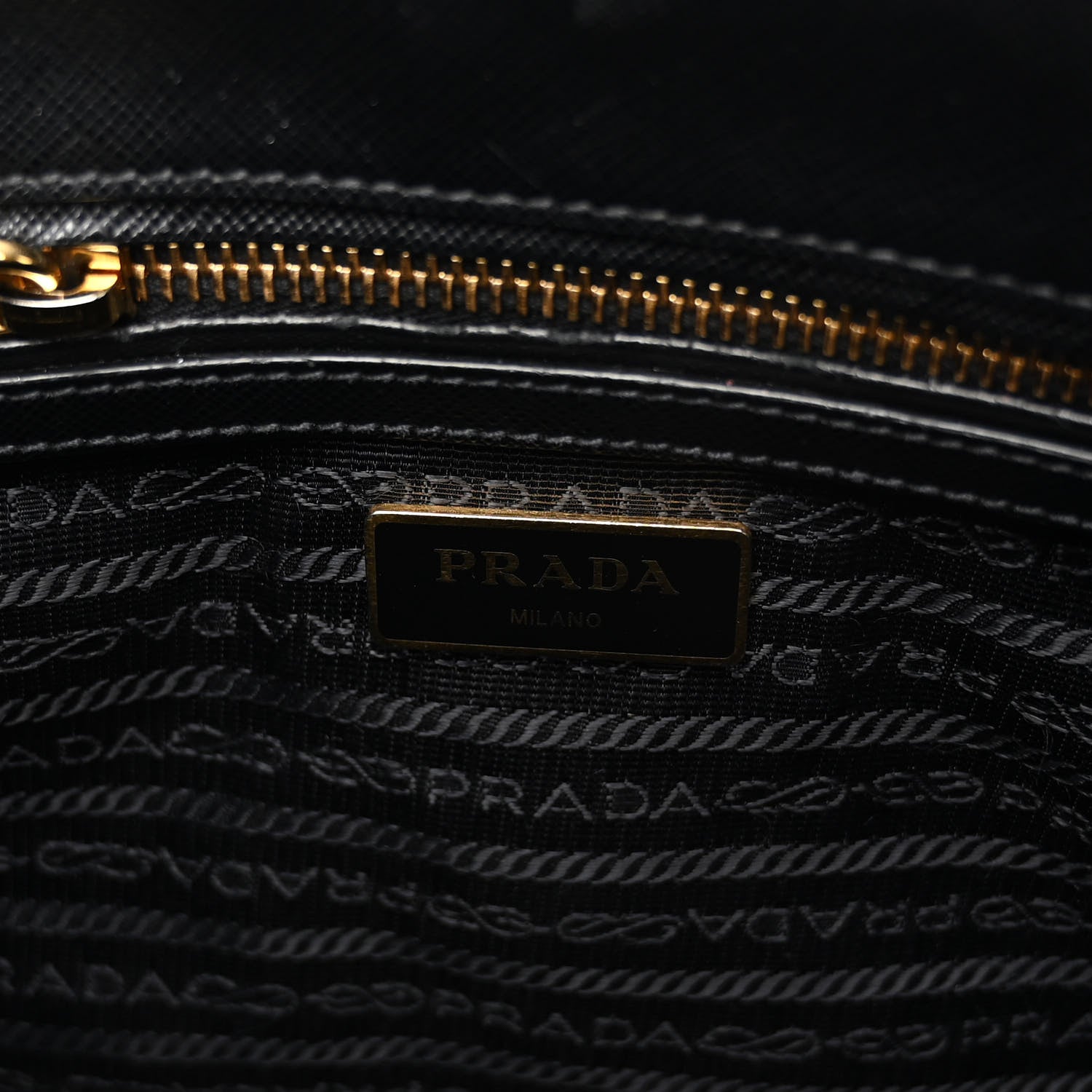 Prada Saffiano Small Galleria Double Zip Tote Black 6 of 9