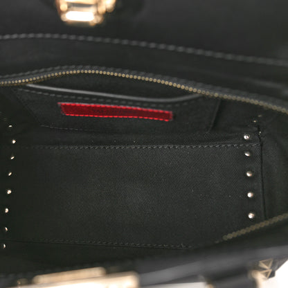 Valentino Garavani Vitello Mini Rockstud Double Handle Tote Black 5 of 10