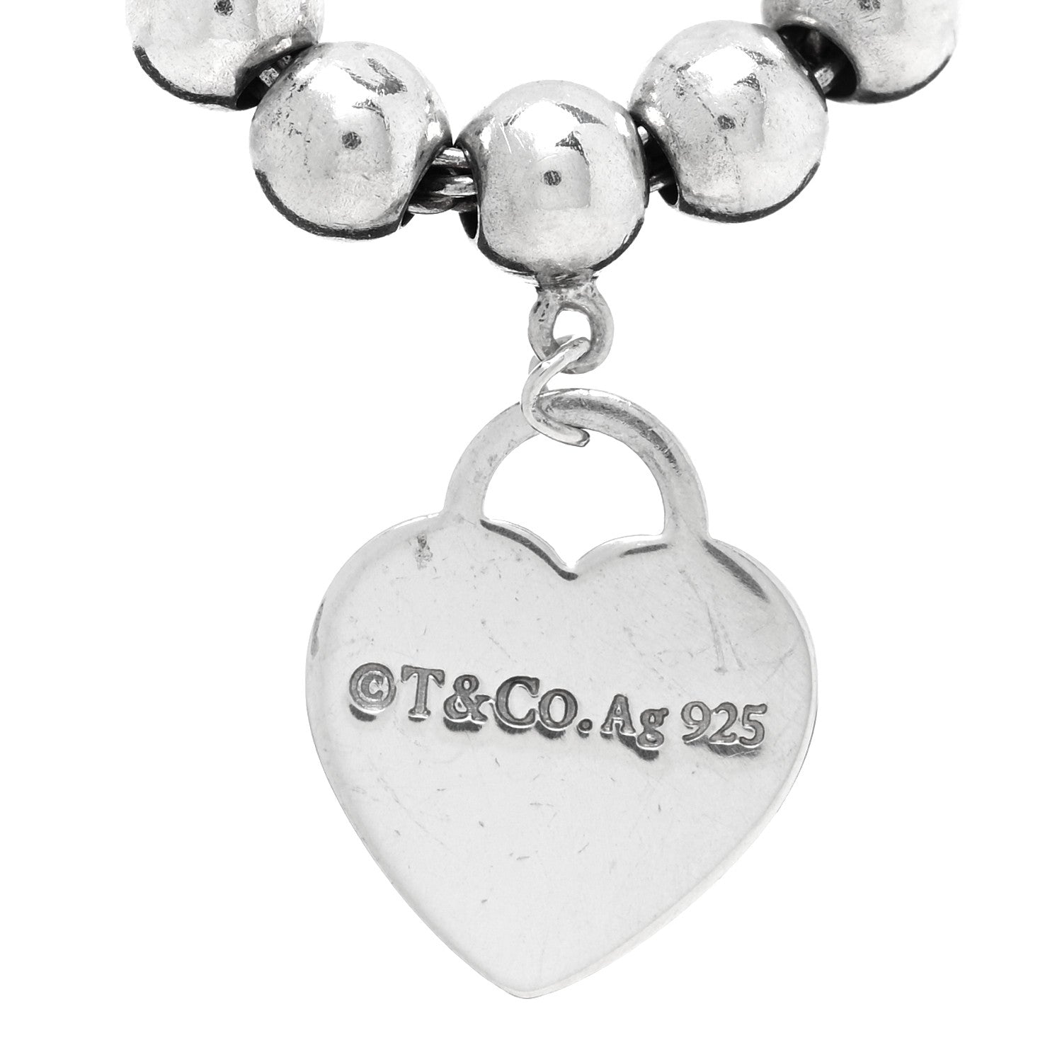 Tiffany Sterling Silver 4mm Return To Heart Tag Bead Bracelet 3 of 3