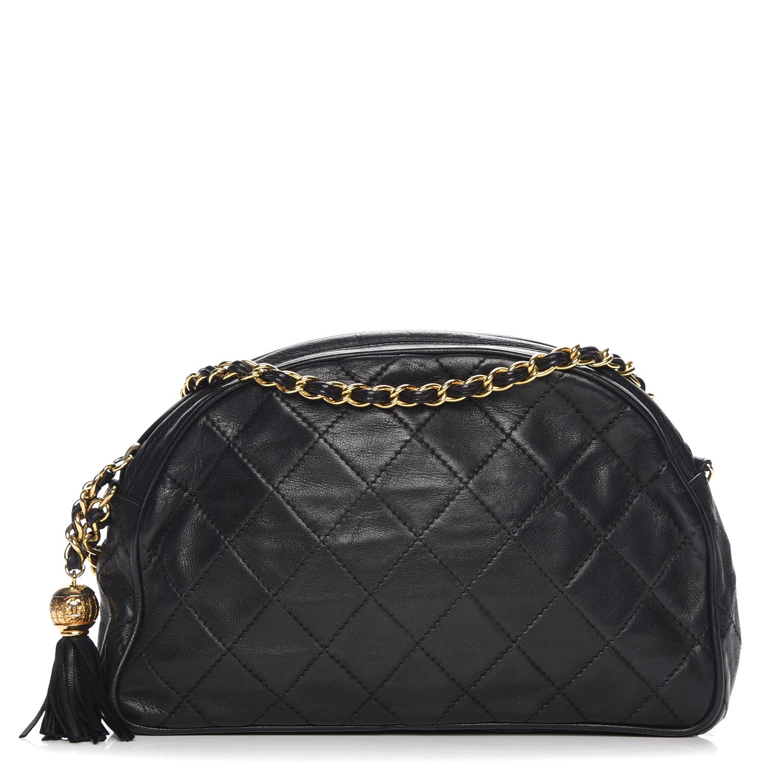 Chanel Lambskin Quilted Tassel Camera Case Black 1 of 9