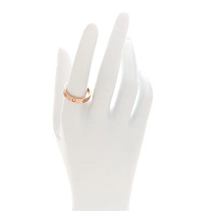 Cartier 18K Pink Gold Diamond 4mm LOVE Wedding Band Ring 58 8.25 2 of 4