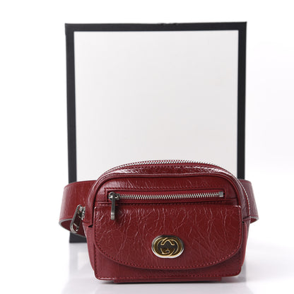 Gucci Cracked Calfskin Morpheus Belt 70 28 Bag Red 11 of 11