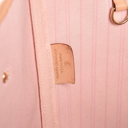 Louis Vuitton Damier Azur Neo Neverfull MM Rose Ballerine 8 of 9