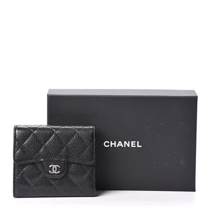 Chanel Caviar Quilted Compact Flap Wallet Black 9 of 9