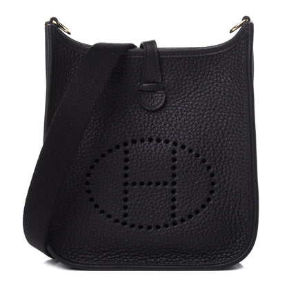 Hermes Taurillon Clemence Evelyne TPM Black 1 of 4