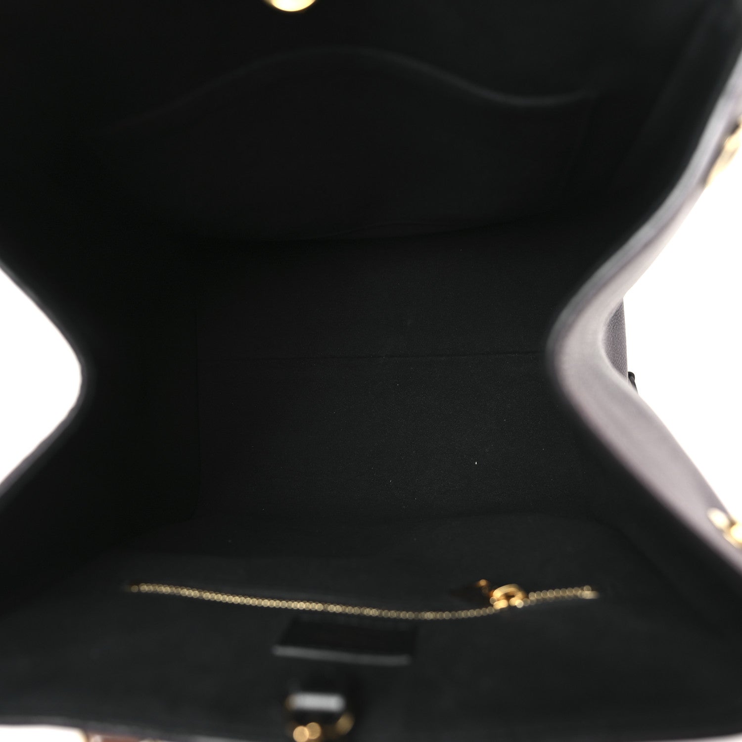Louis Vuitton Calfskin Monogram Fold Tote MM Black Wine Cream 4 of 8