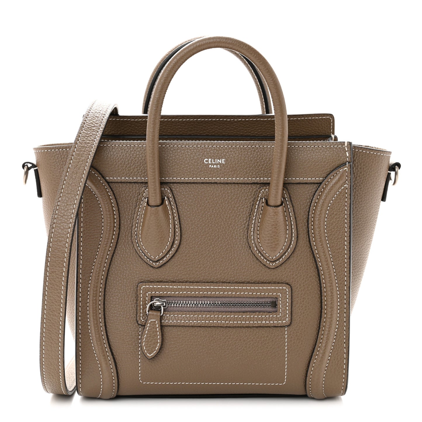Drummed Calfskin Nano Luggage Souris