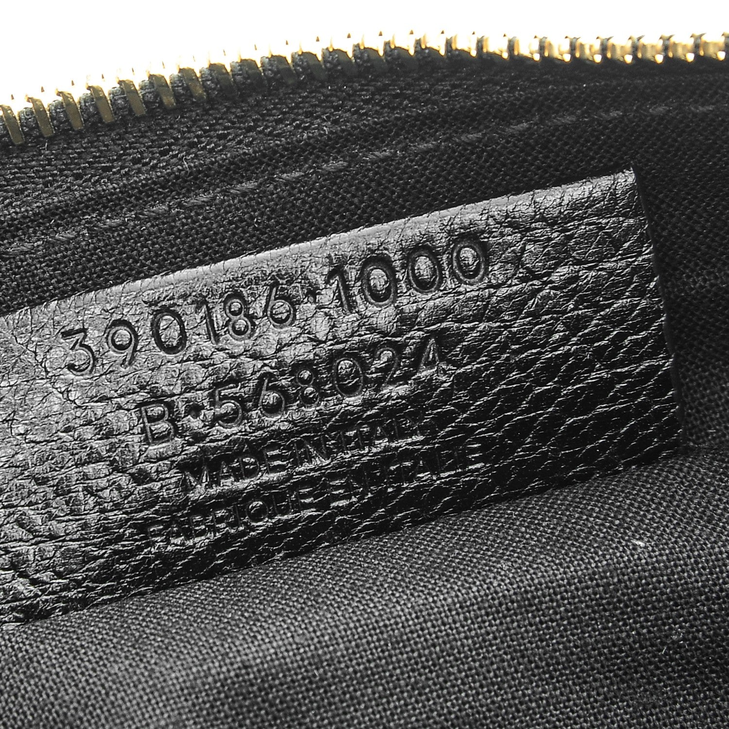 Balenciaga Chevre Gold Metallic Edge Hardware Pouch Black 7 of 7