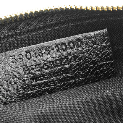 Balenciaga Chevre Gold Metallic Edge Hardware Pouch Black 7 of 7