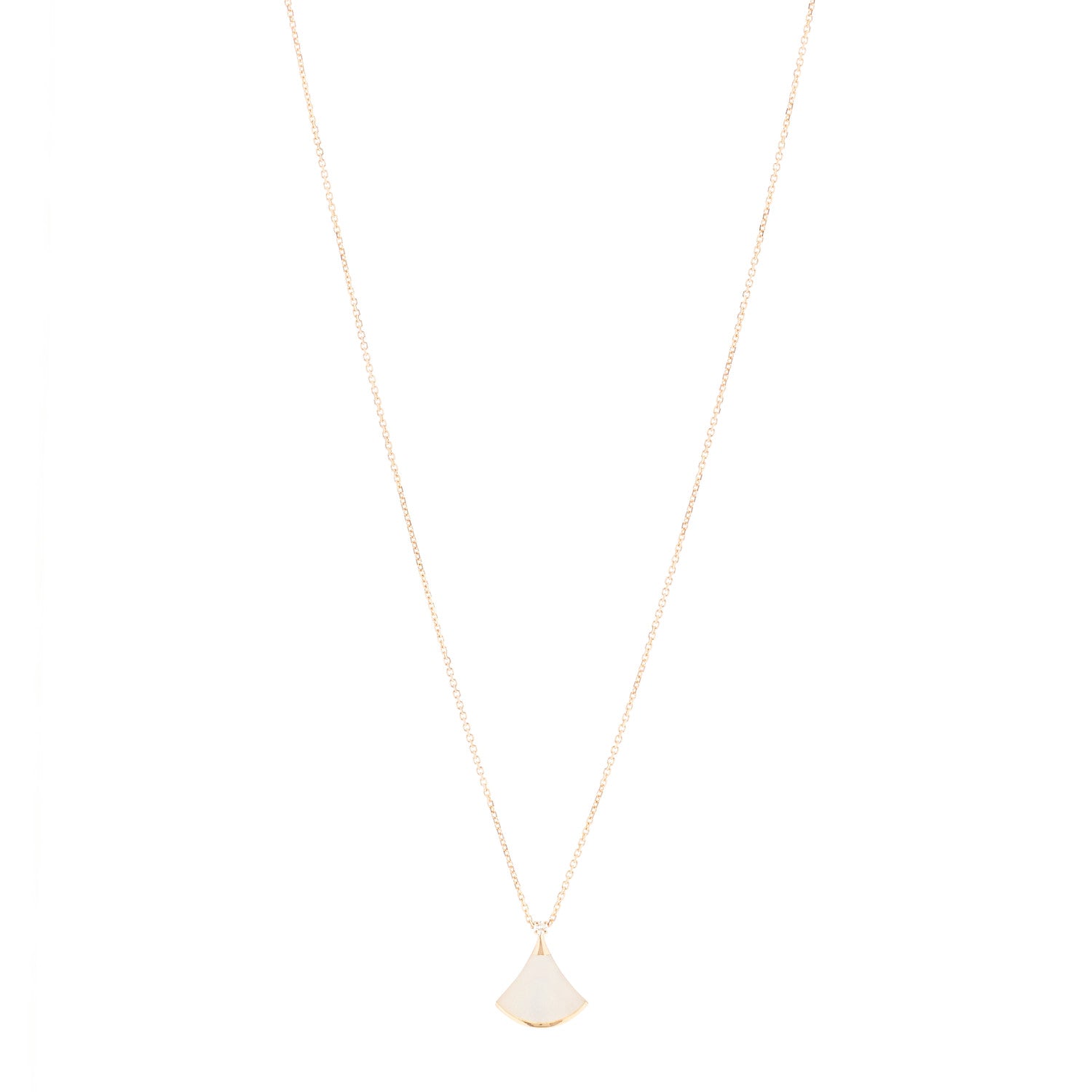 Bulgari 18K Rose Gold Diamond Mother of Pearl Small Divas' Dream Pendant Necklace 1 of 8