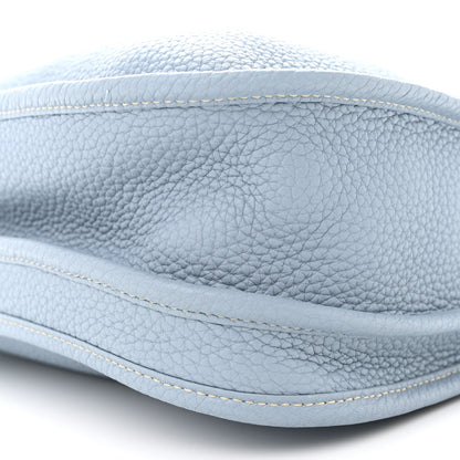 Hermes Taurillon Clemence Evelyne III PM Bleu Lin 10 of 10