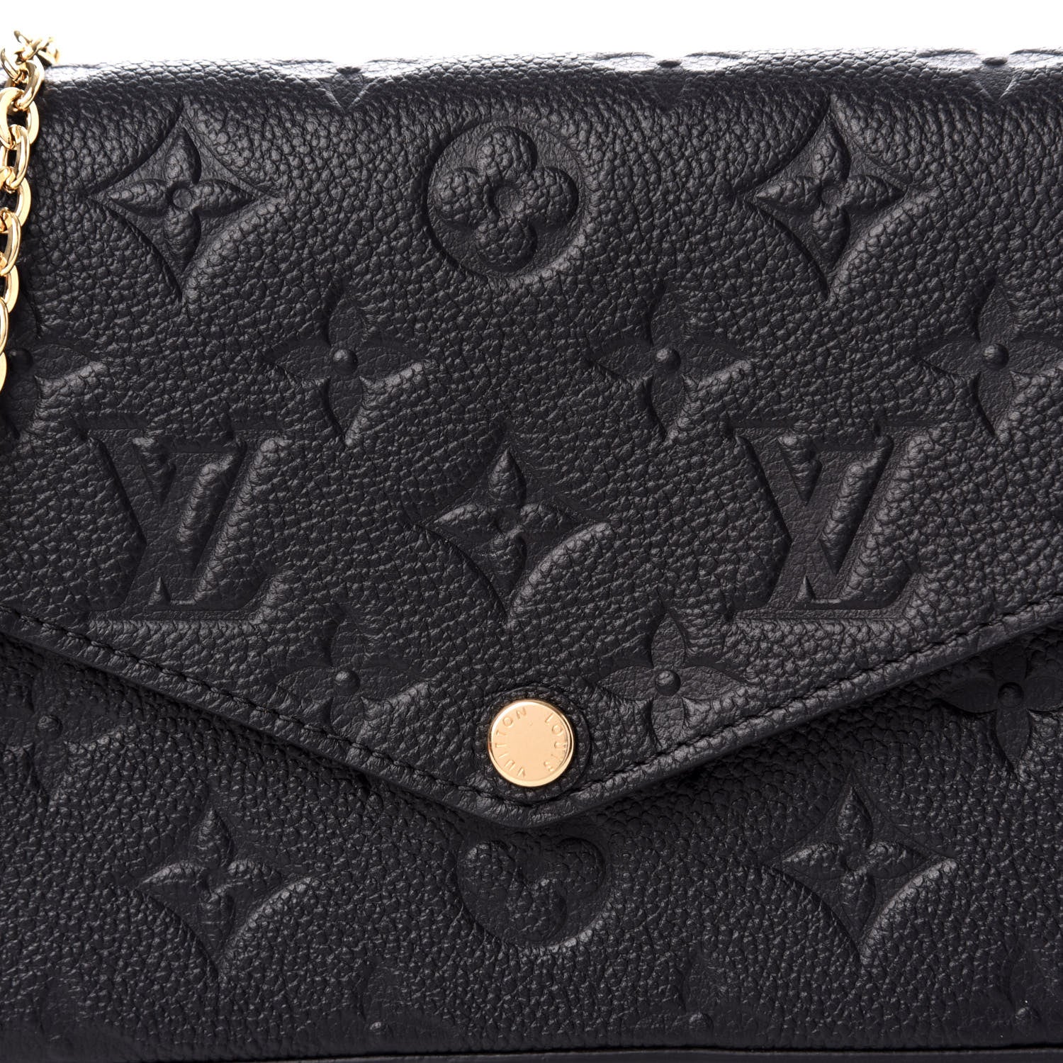 Louis Vuitton Empreinte Pochette Felicie Chain Wallet Black 8 of 8