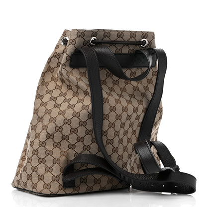 Gucci Monogram Dollar Calfskin O Drawstring Backpack Beige Ebony Testa di Moro Dark Chocolate 3 of 11