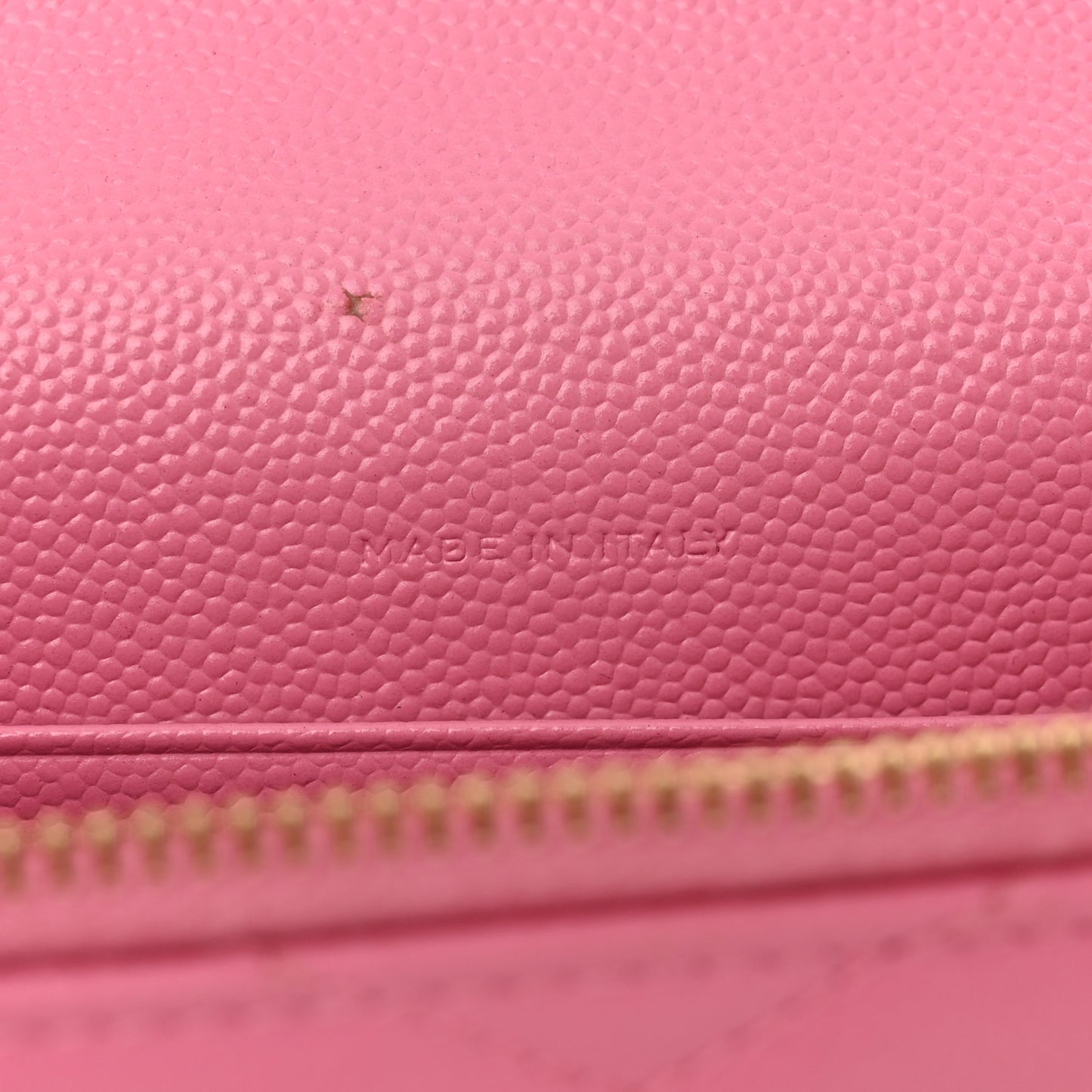 Grain De Poudre Matelasse Chevron Monogram Envelope Chain Wallet Indian Pink