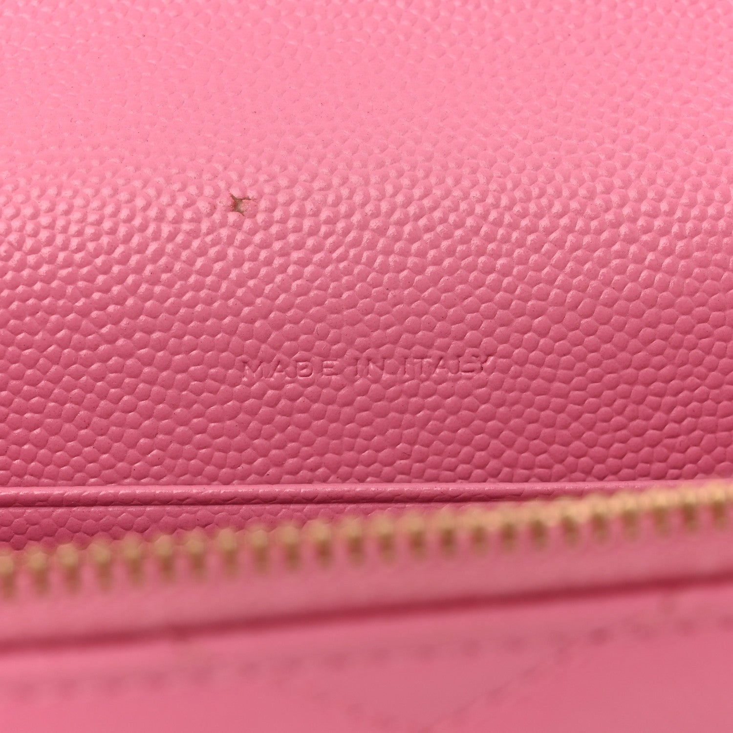Saint Laurent Grain De Poudre Matelasse Chevron Monogram Envelope Chain Wallet Indian Pink 7 of 11