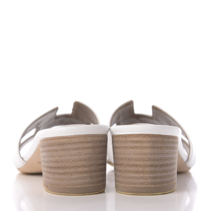 Hermes Calfskin Oasis Sandals 35 White 7 of 10