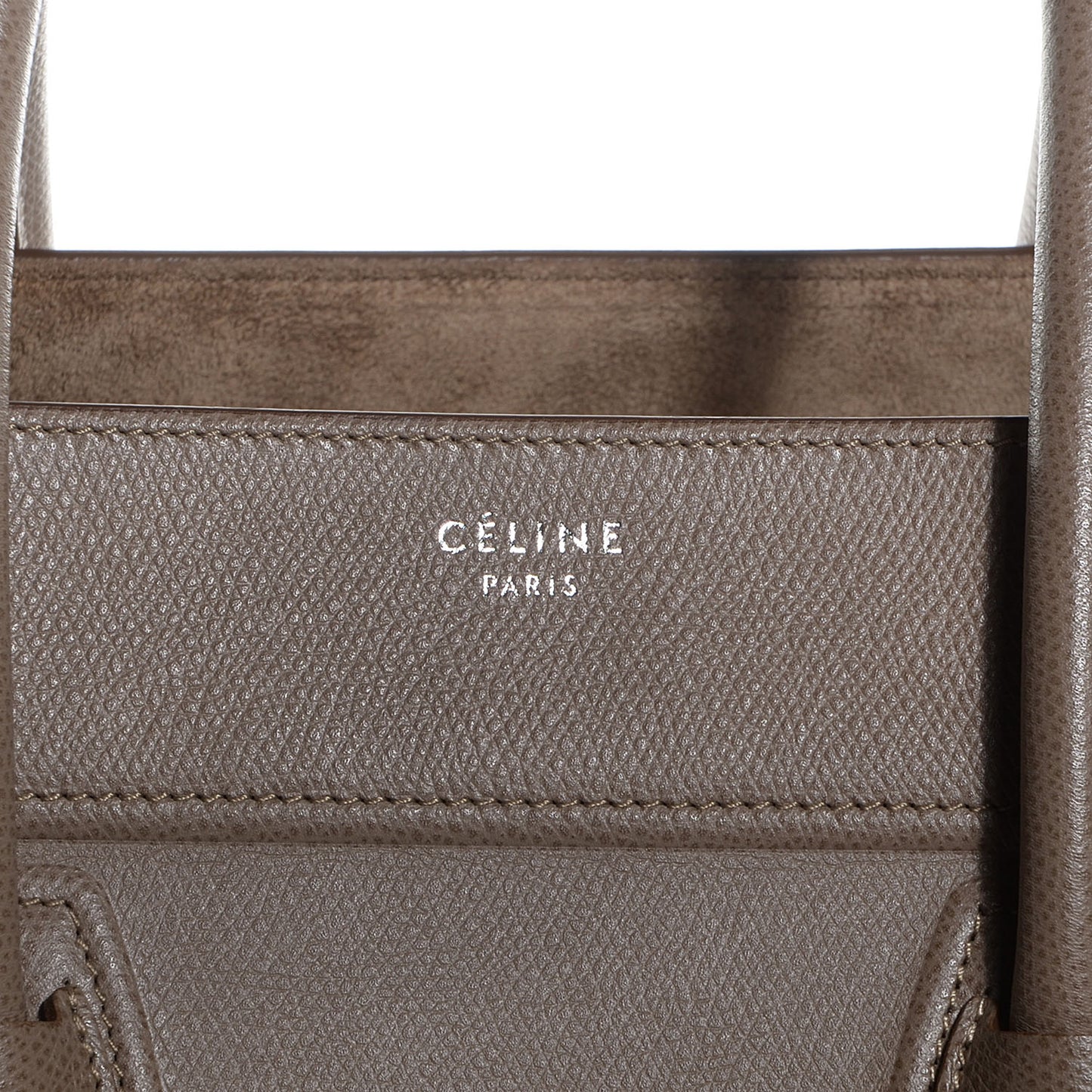Grained Calfskin Medium Phantom Luggage Taupe