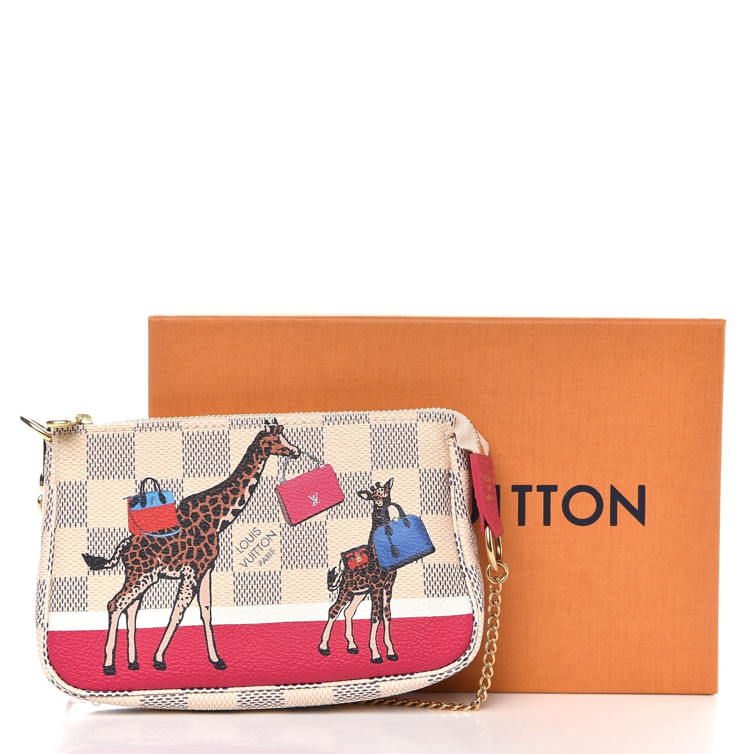 Louis Vuitton Damier Azur 2017 Christmas Animation Mini Pochette Accessories 8 of 8