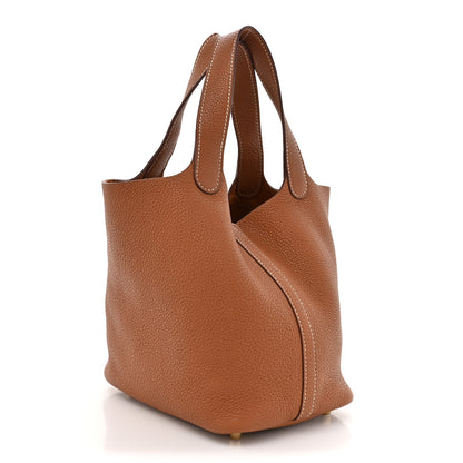 Hermes Taurillon Clemence Picotin Lock 18 PM Gold 3 of 11