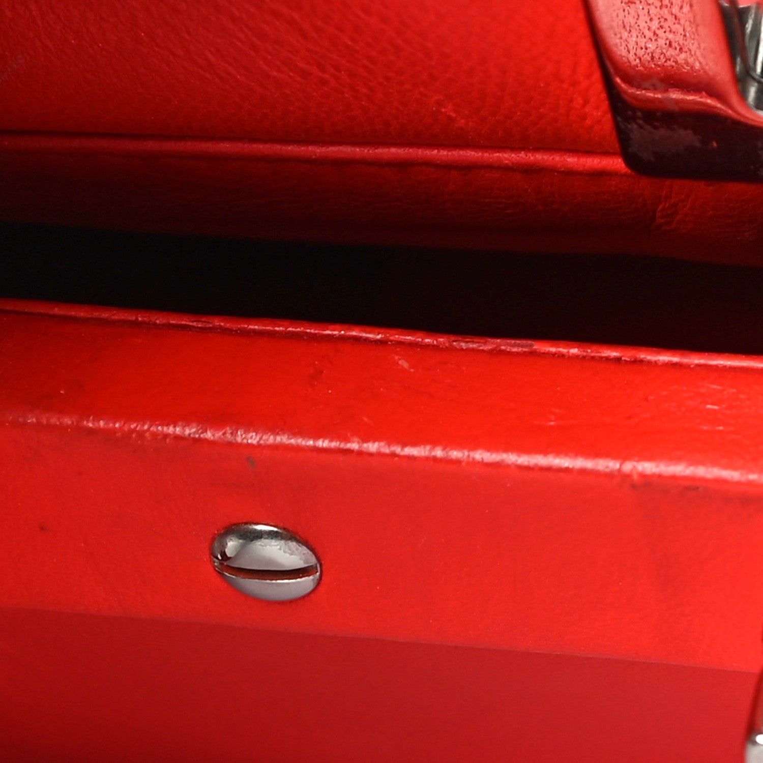 Fendi Nappa Mini Peekaboo Iconic Satchel Papavero 15 of 16
