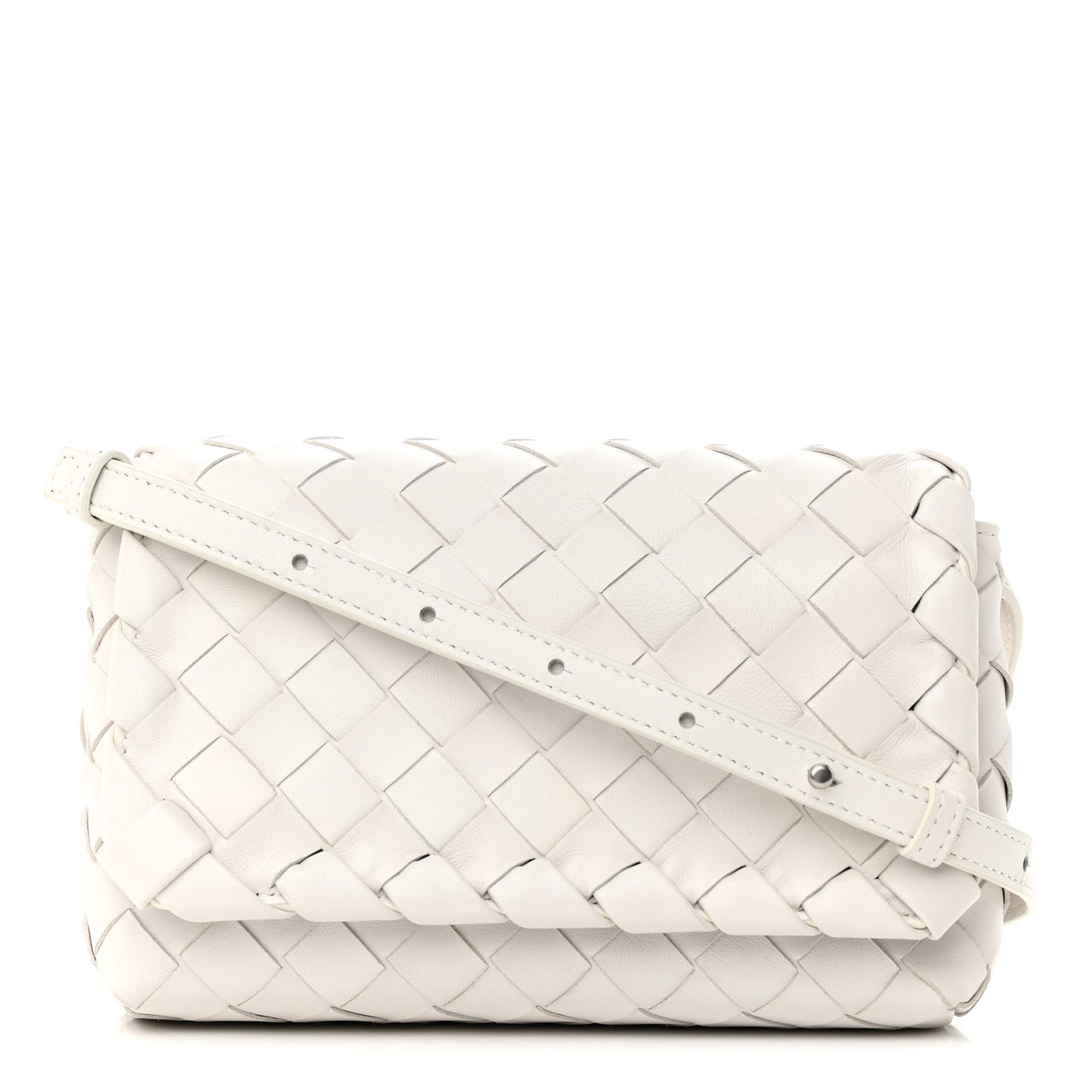 Nappa Intrecciato Mini Crossbody White