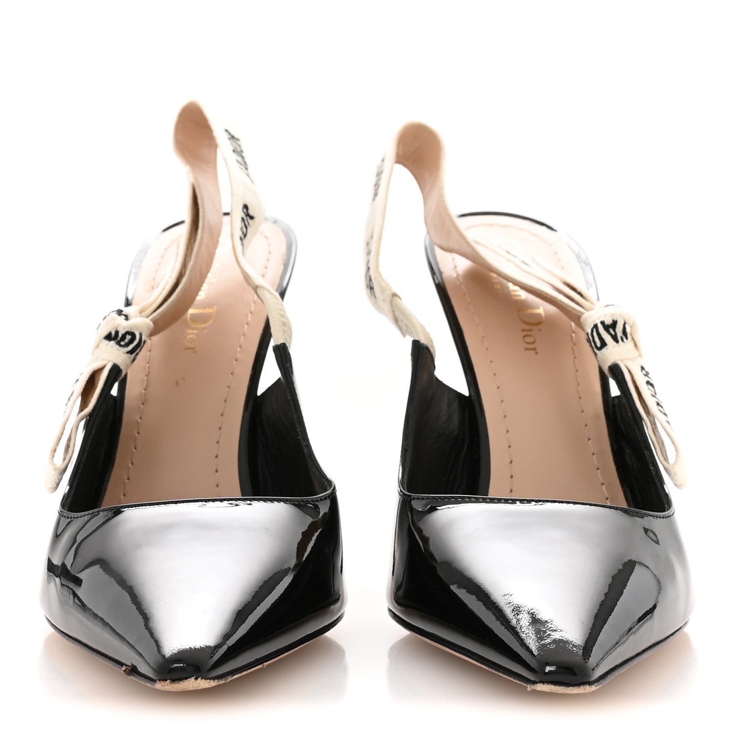 Christian Dior Patent Ribbon J'Adior Slingback 100mm Pumps 39 Black 3 of 8