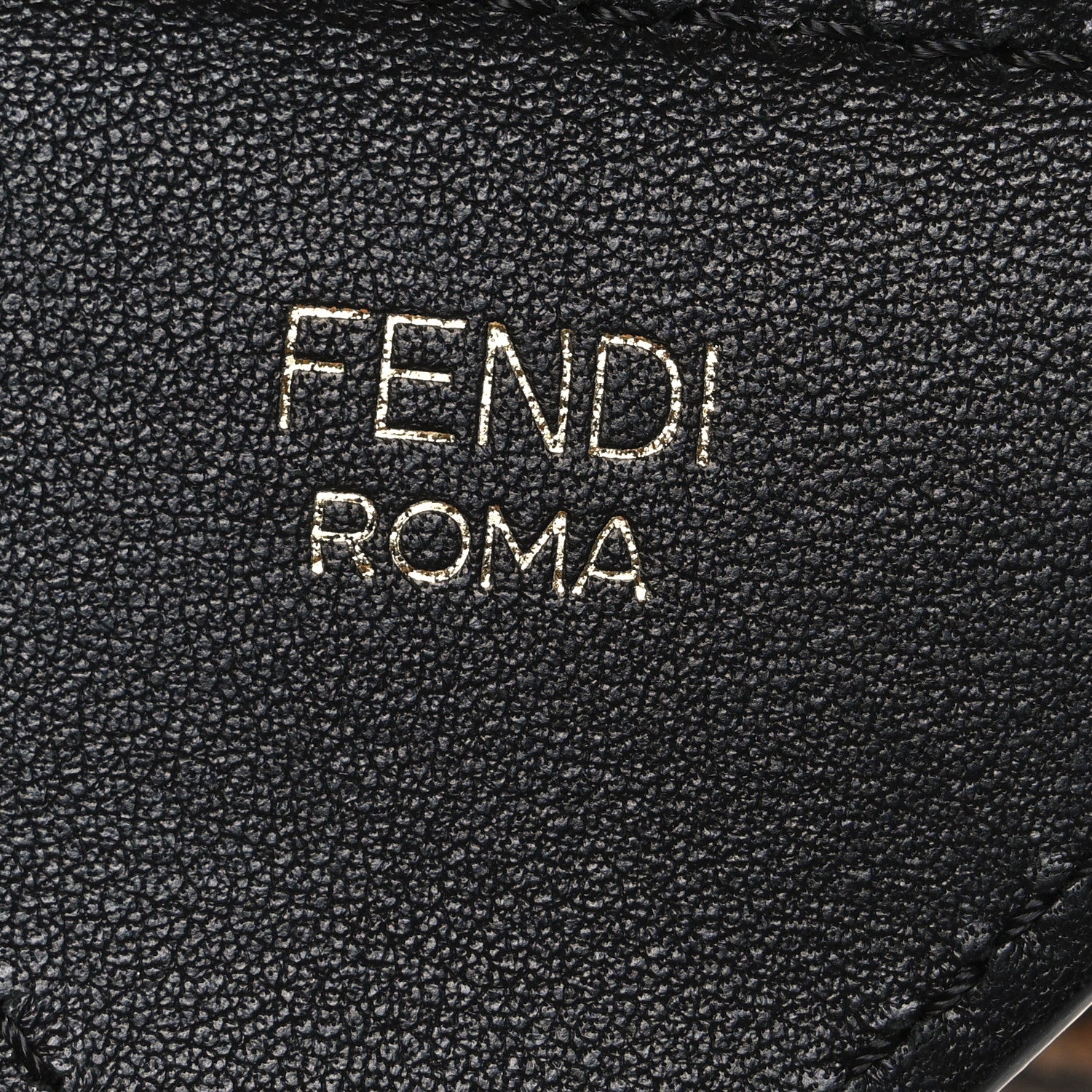 Fendi Ribbon Vitello Century FF 1974 Flat Studded Strap You Fango Marrone Ebano 4 of 5