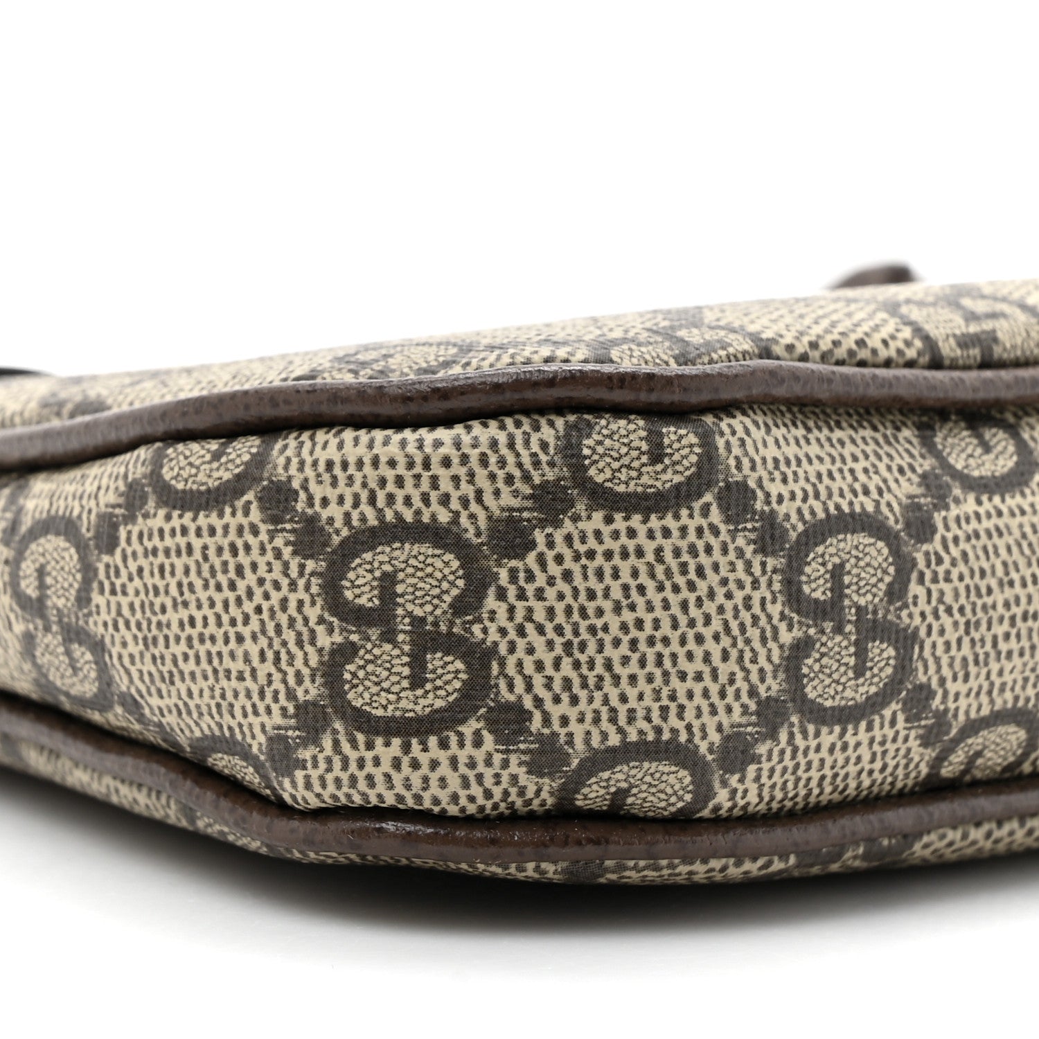 Gucci GG Supreme Monogram Textured Dollar Calfskin Mini Ophidia Chain Bag Beige Ebony 10 of 11