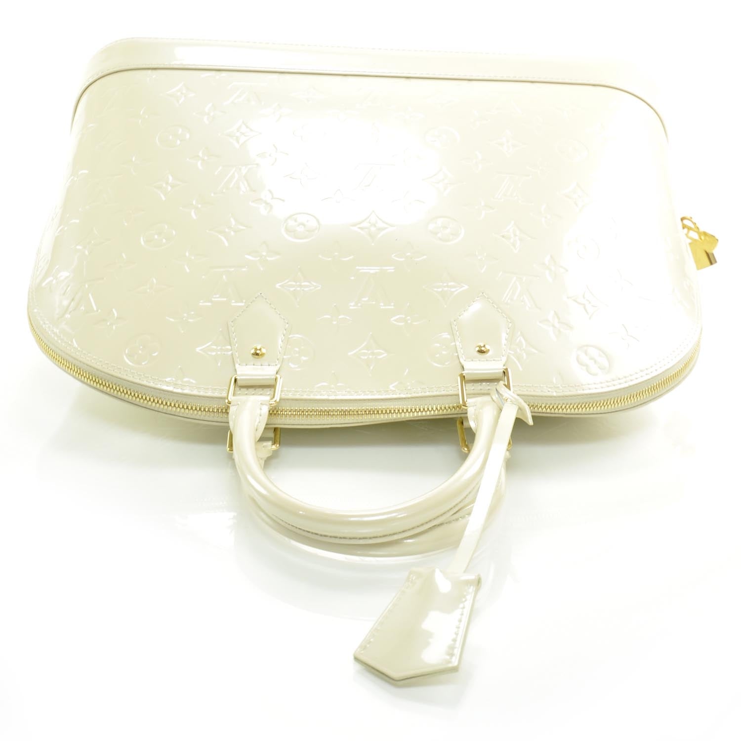 Louis Vuitton Vernis Alma MM Blanc Corail 5 of 9