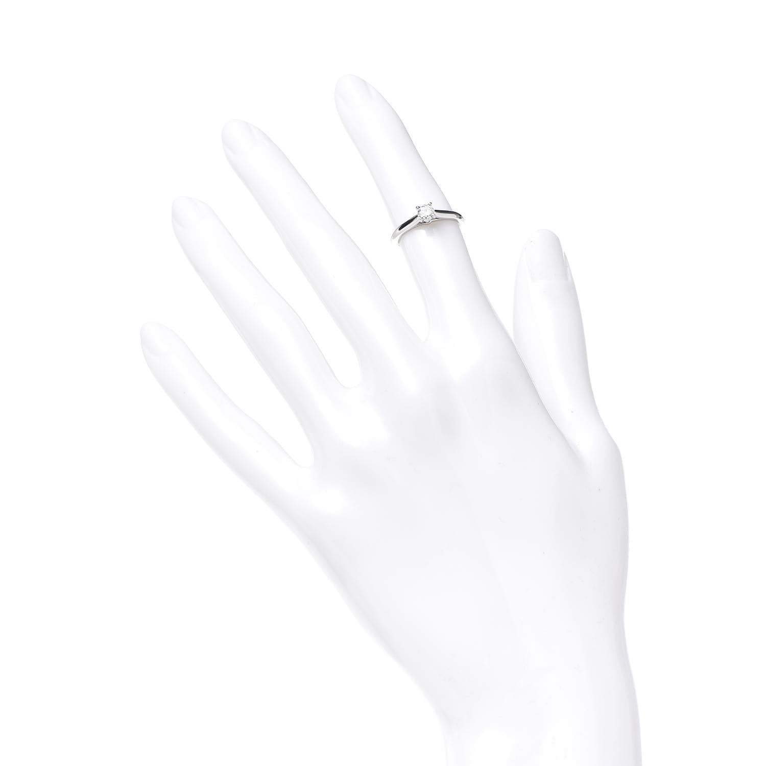 Cartier Platinum Diamond .23ct Solitaire Engagement Ring 47 4 2 of 6