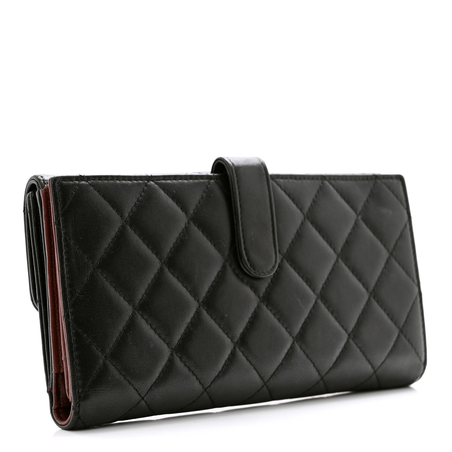 Chanel Lambskin Quilted Large Flap Wallet Black 3 of 11