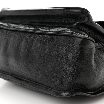 Saint Laurent Crinkled Calfskin Matelasse Monogram Medium Niki Chain Satchel Black 10 of 11