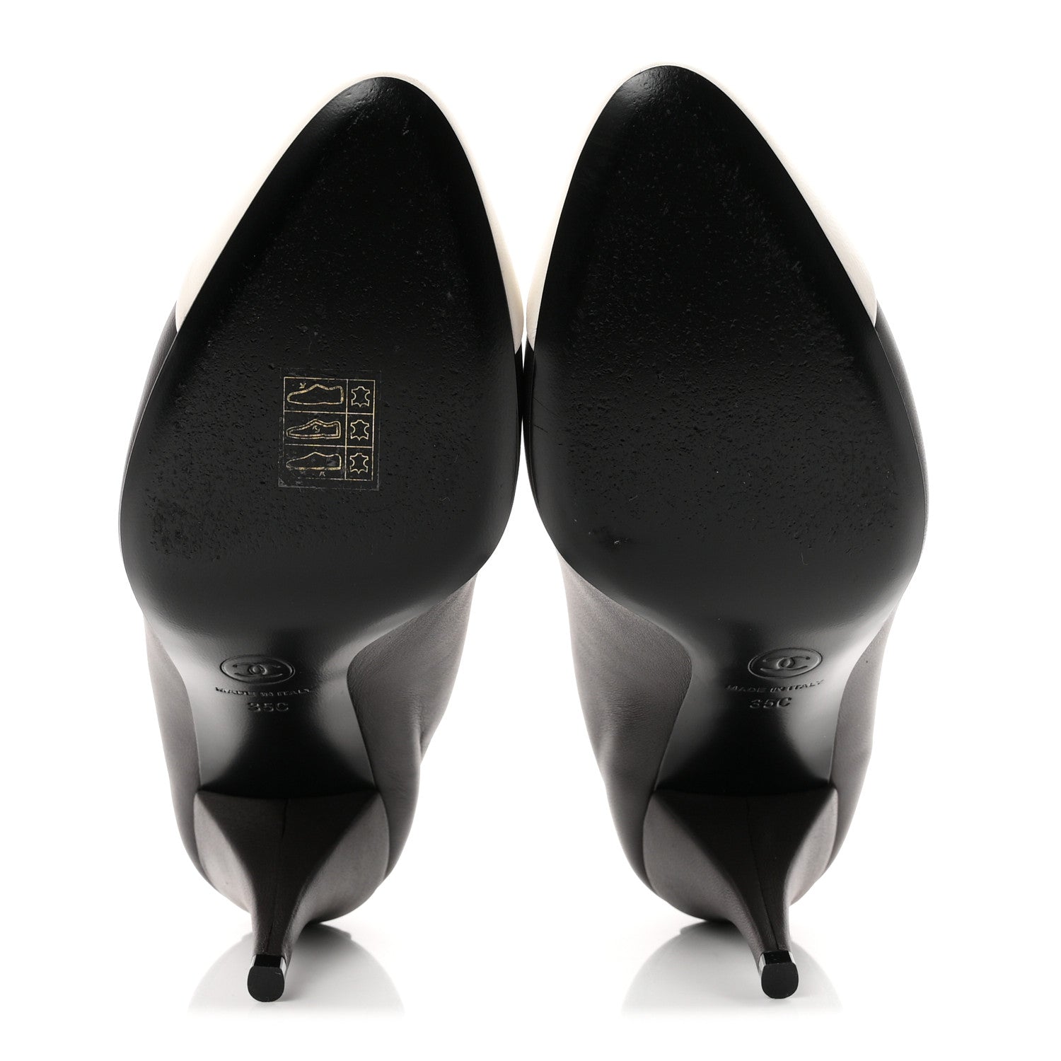 Chanel Lambskin Pumps 35 Dark Brown Ivory 6 of 10